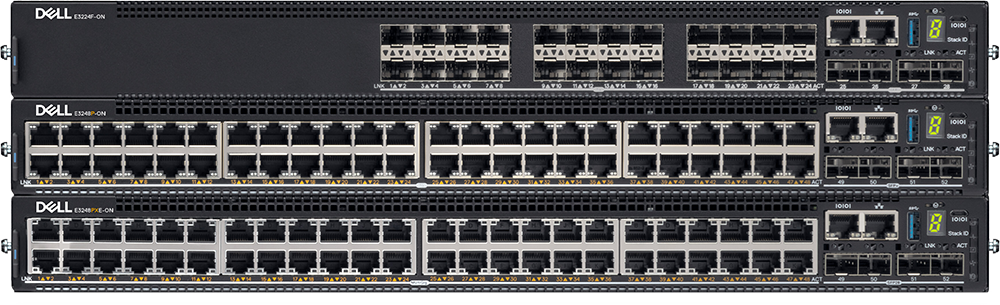 Varios productos de soluciones de redes de Dell